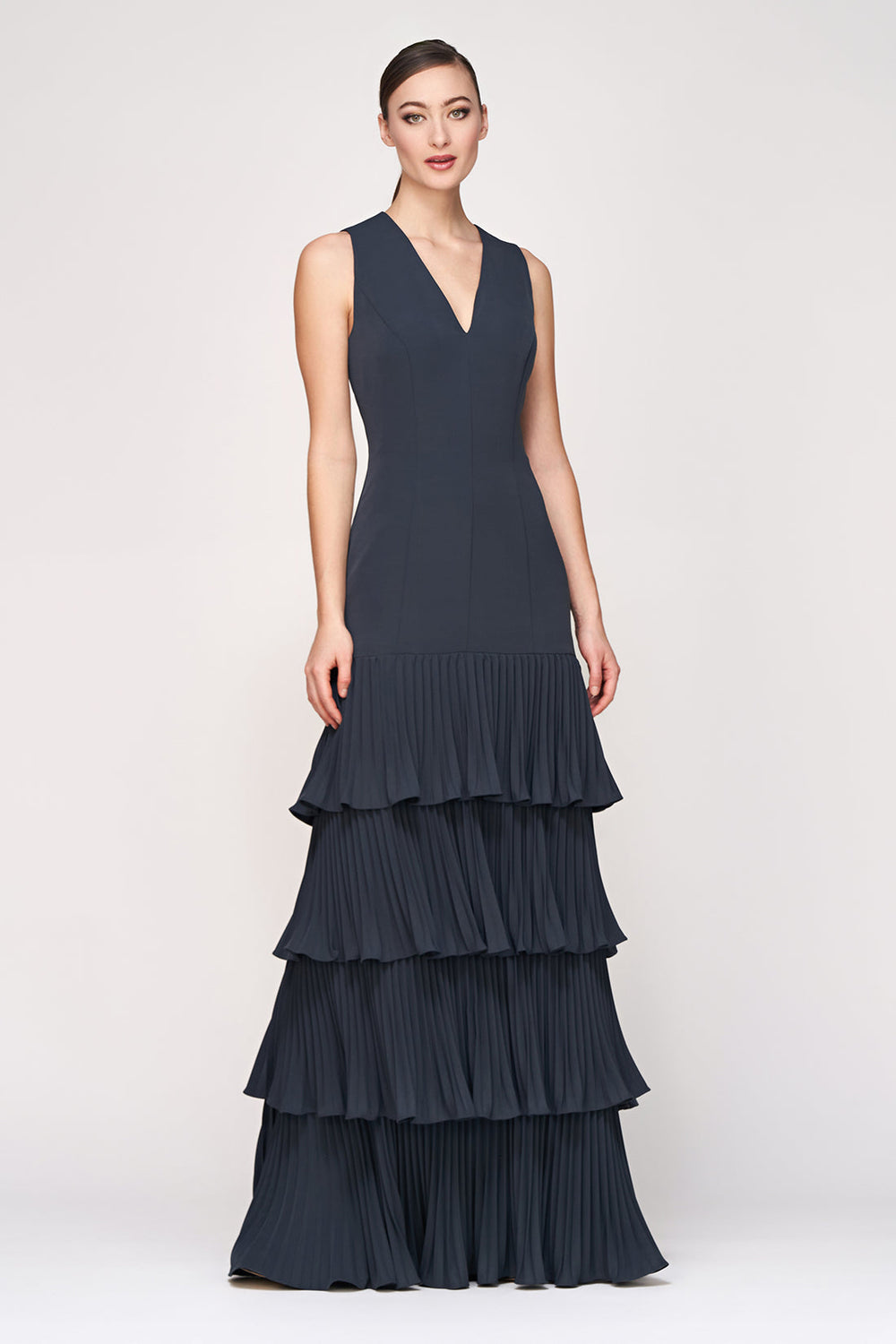 ケイアンガーKAY UNGER 紺x黒ゴージャス段々ロングドレス 送料込 Scout Hi-Low Gown – Kay Unger