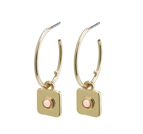 PILGRIM - WISDOM GOLD STONE HOOPS